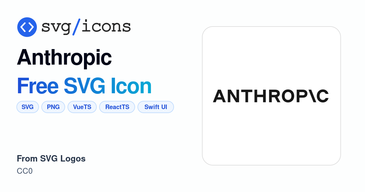 Anthropic SVG Icon — Free Anthropic PNG & SVG Download