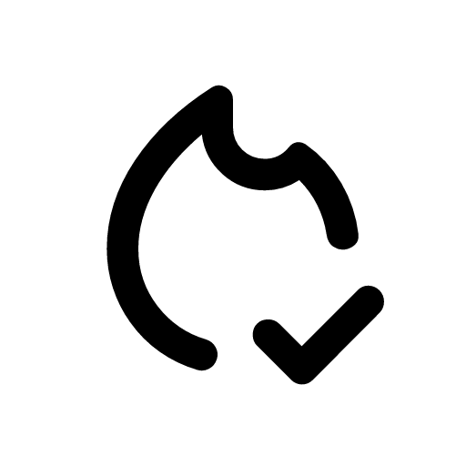 Fire-check-outline-rounded SVG Icon - Free Fire-check-outline-rounded ...