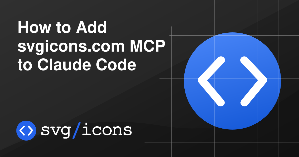 How to Add svgicons.com MCP to Claude Code - Svg/icons