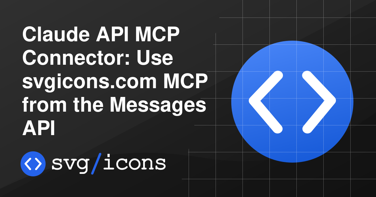 Claude API MCP Connector: Use svgicons.com MCP from the Messages API ...