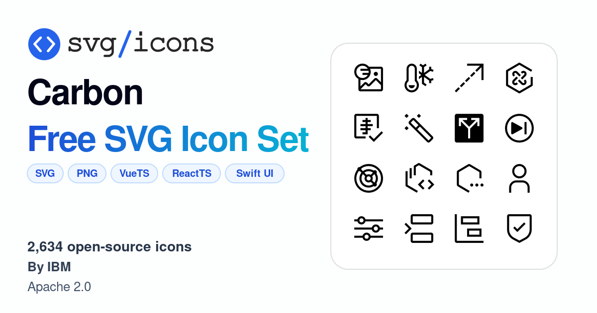 Svg/icons - Carbon Icon Set, 2634 free SVG icons