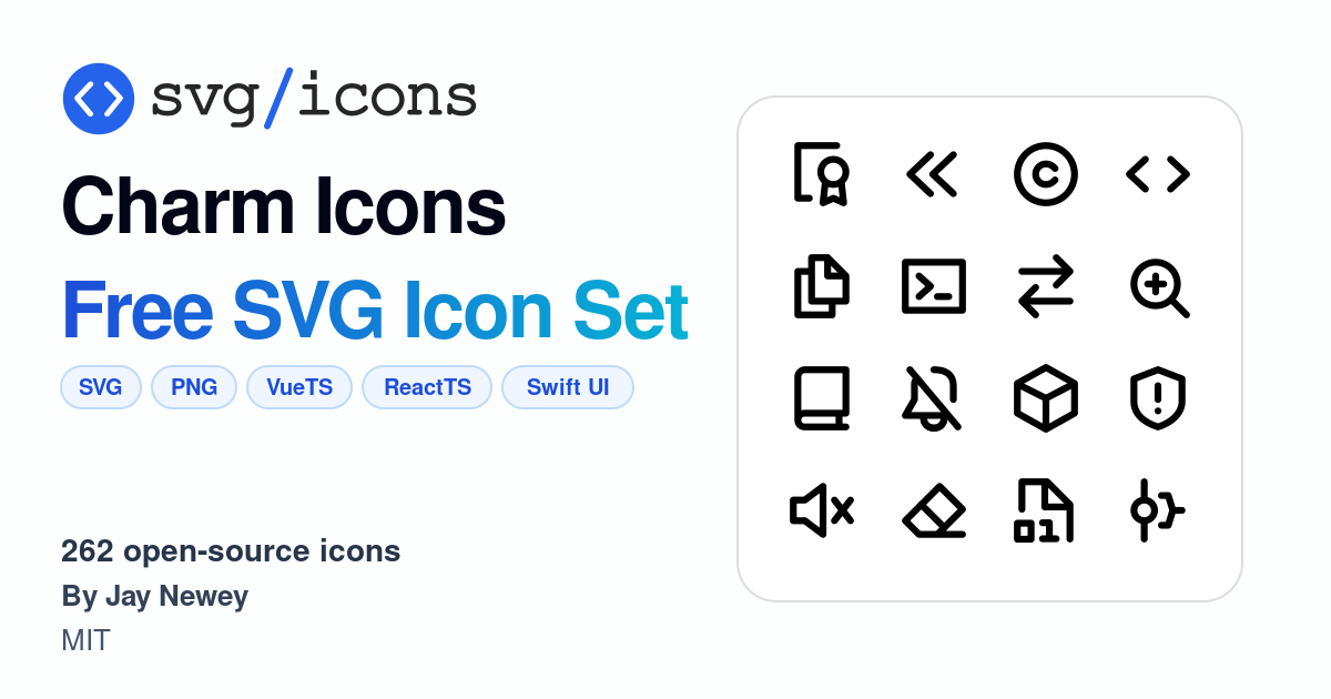 Svg/icons - Charm Icons Icon Set, 262 free SVG icons