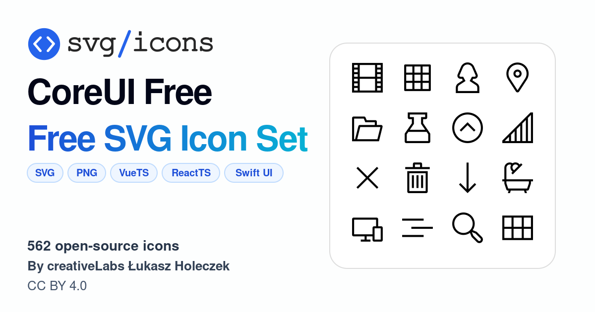 Svg/icons - CoreUI Free Icon Set, 562 free SVG icons