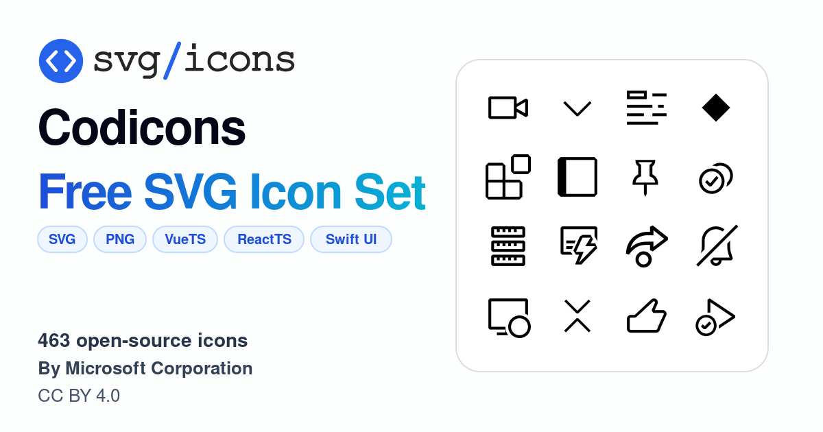 Svg/icons - Codicons Icon Set, 463 free SVG icons