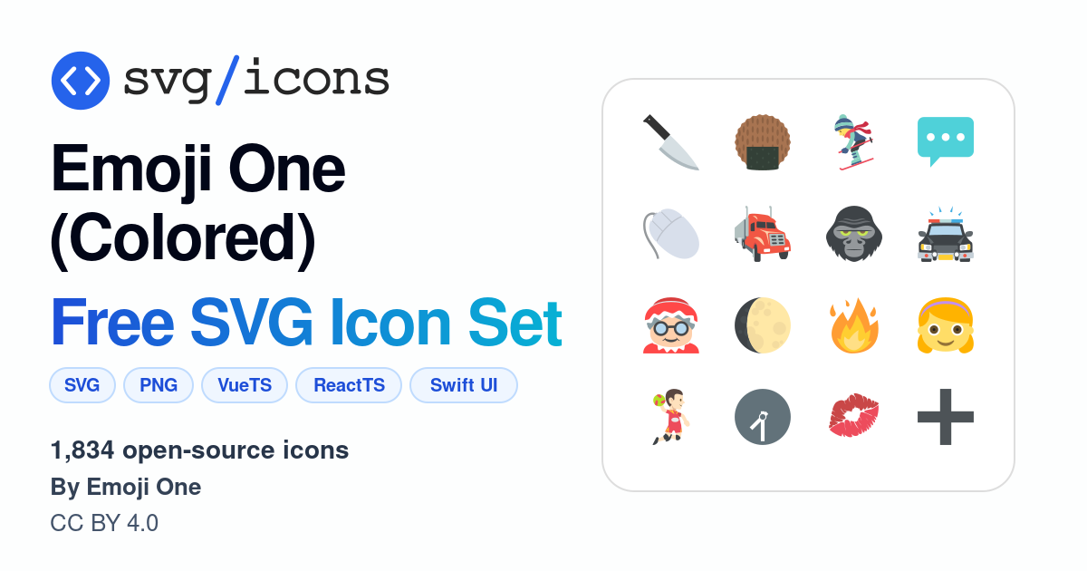 Svg/icons - Emoji One (Colored) Icon Set, 1834 free SVG icons