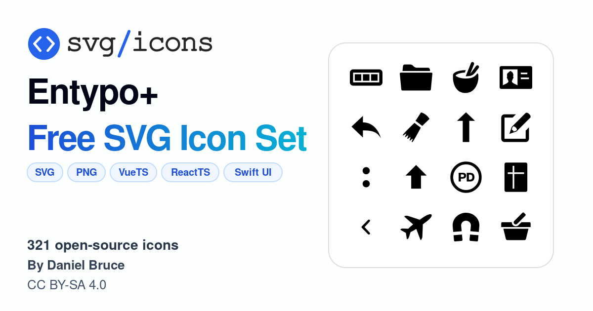 Svg/icons - Entypo+ Icon Set, 321 free SVG icons
