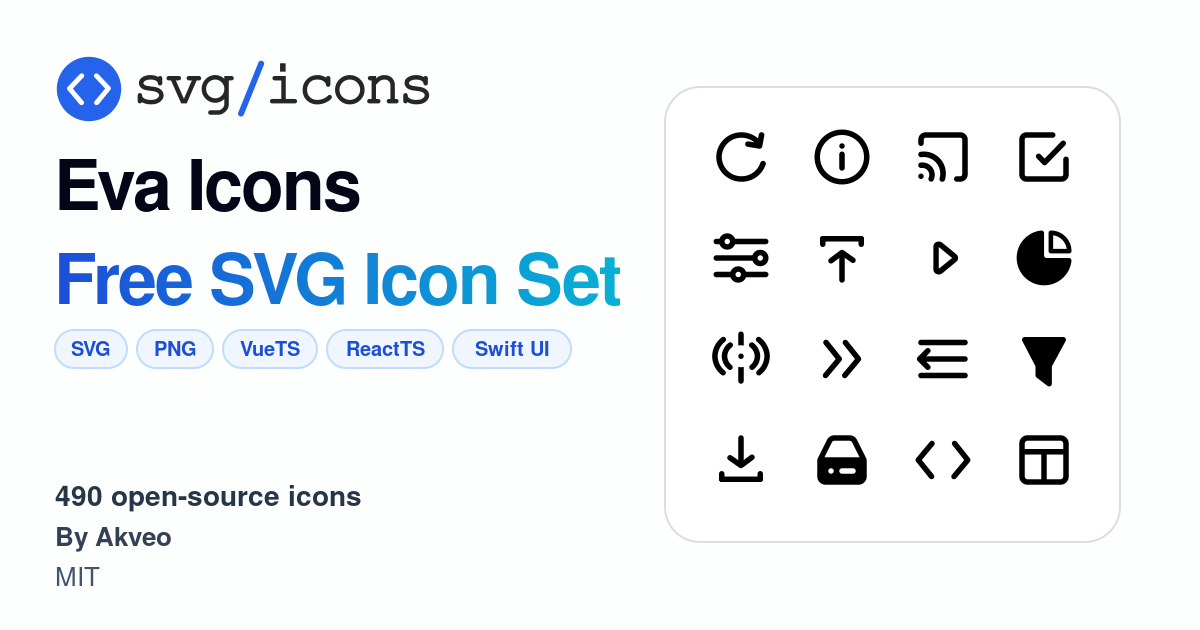 Svg/icons - Eva Icons Icon Set, 490 free SVG icons