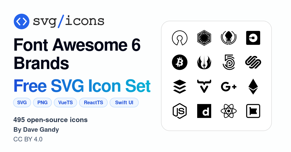 Svg/icons - Font Awesome 6 Brands Icon Set, 495 free SVG icons
