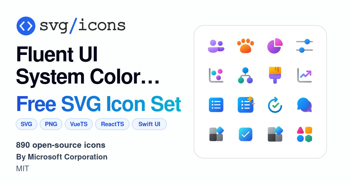 Svg/icons - Fluent UI System Color Icons Icon Set, 890 free SVG icons ...