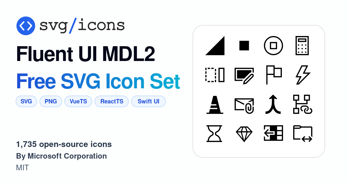 Svg/icons - Fluent UI MDL2 Icon Set, 1735 free SVG icons