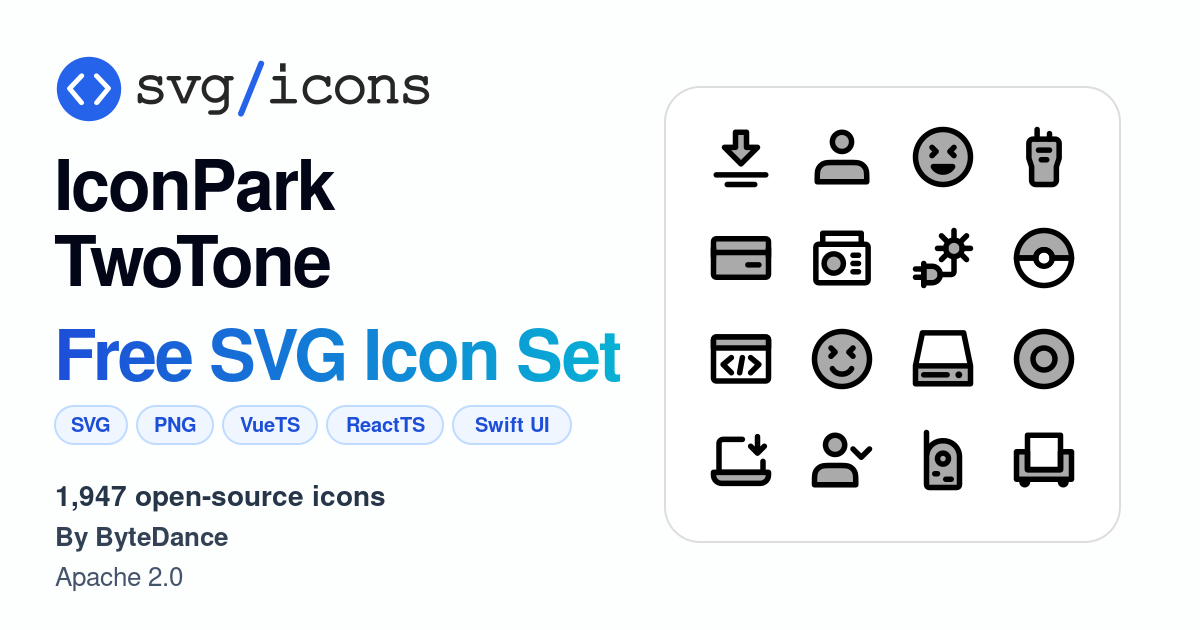 Svg/icons - IconPark TwoTone Icon Set, 1947 free SVG icons
