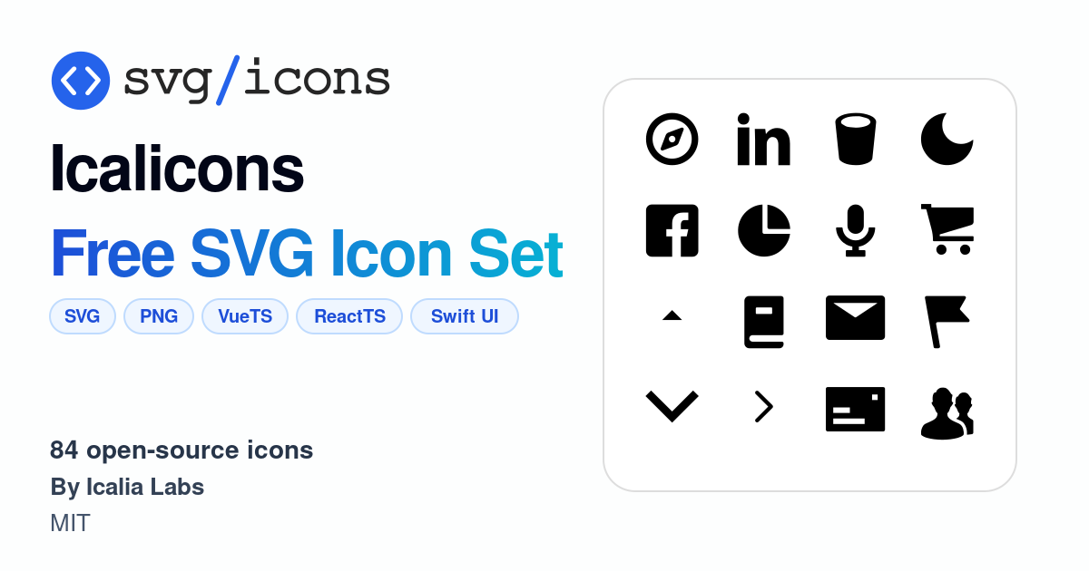 Svg/icons - Icalicons Icon Set, 84 free SVG icons