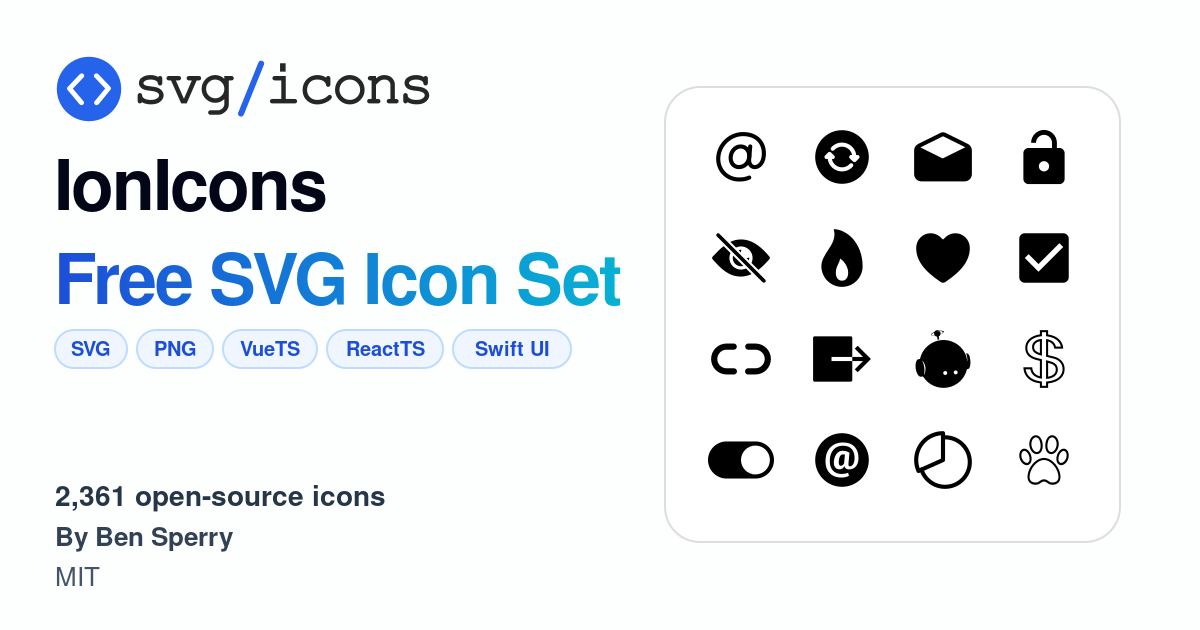 Svg/icons - IonIcons Icon Set, 2361 free SVG icons