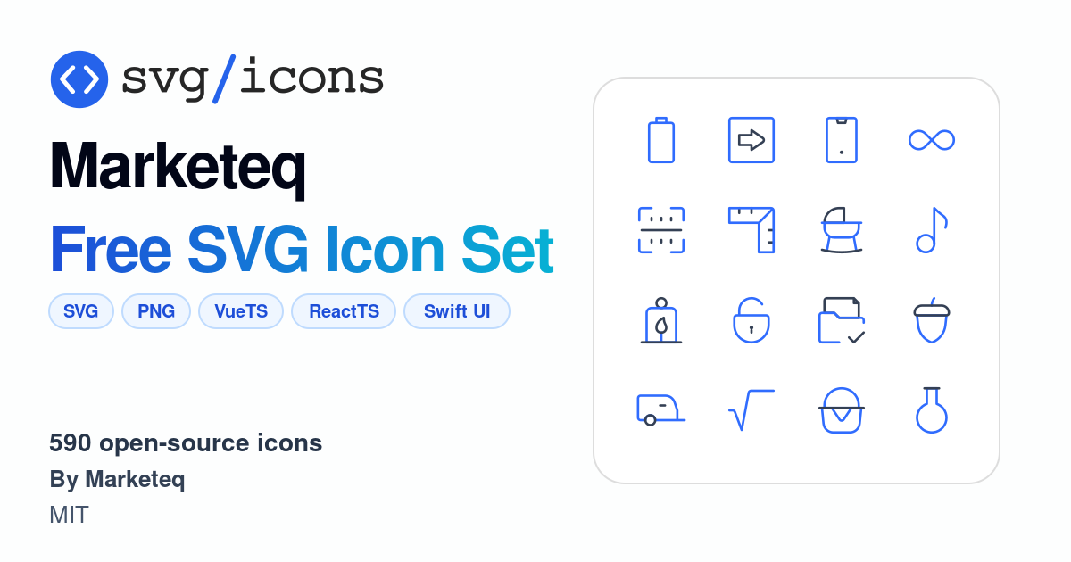 Svg/icons - Marketeq Icon Set, 590 free SVG icons