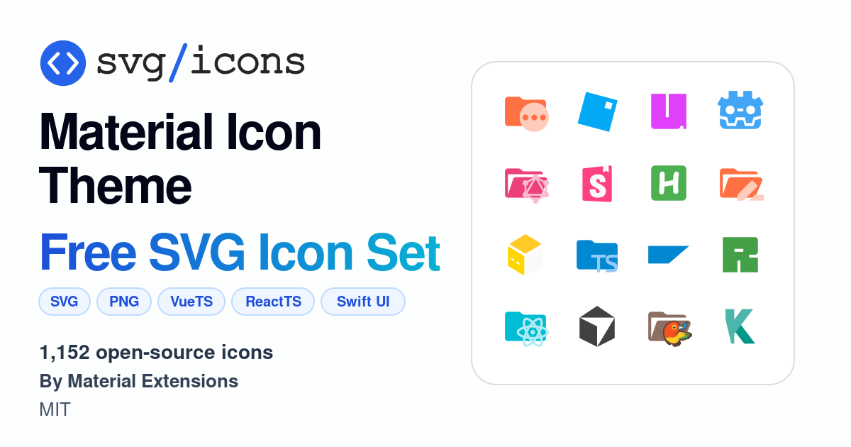 Svg/icons - Material Icon Theme Icon Set, 1152 free SVG icons