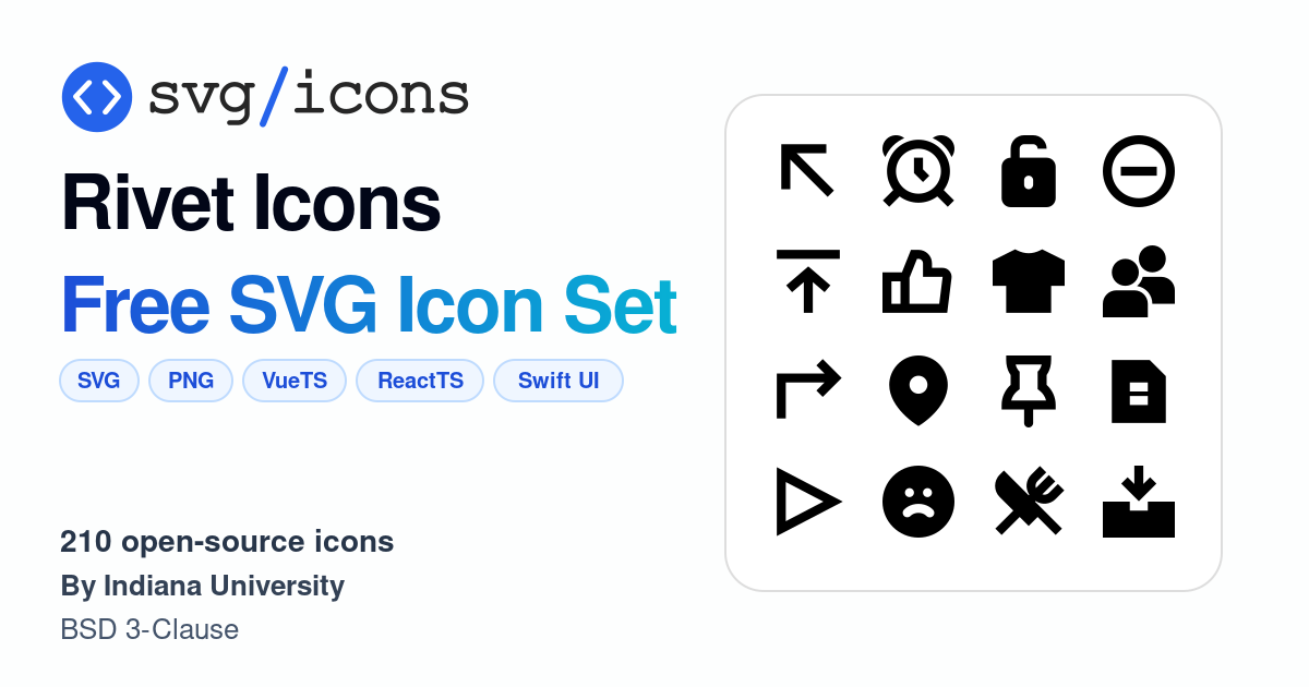 Svg/icons - Rivet Icons Icon Set, 210 free SVG icons