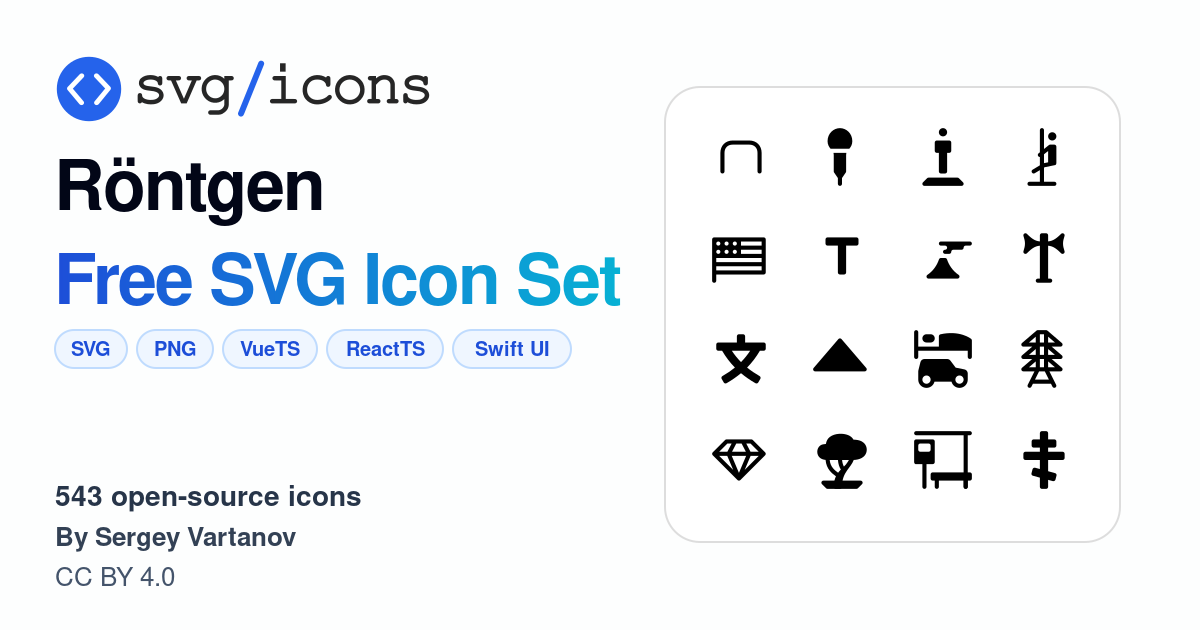 Svg/icons - Röntgen Icon Set, 543 free SVG icons