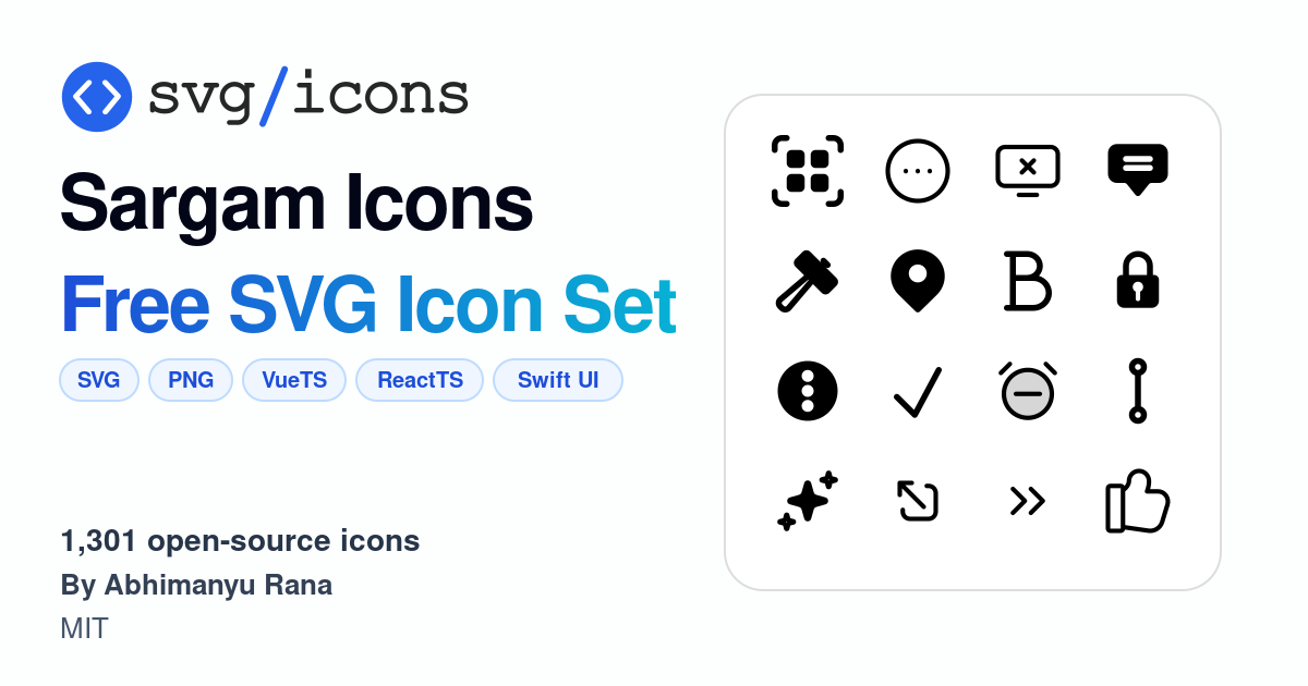 Svg/icons - Sargam Icons Icon Set, 1301 free SVG icons