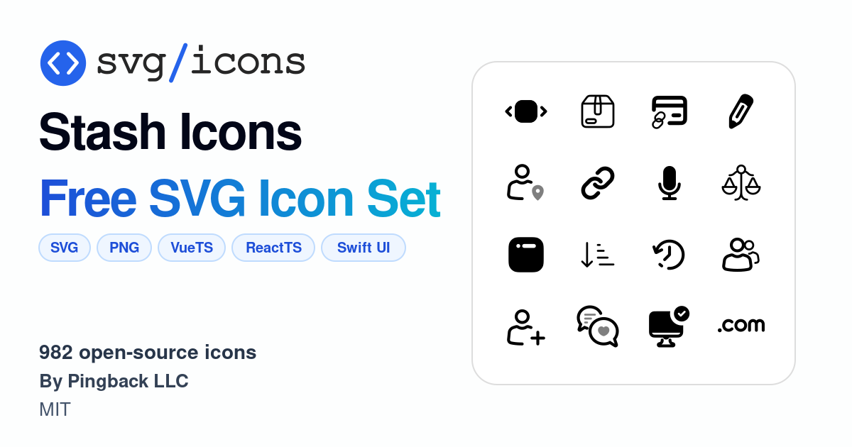 Svg/icons - Stash Icons Icon Set, 982 free SVG icons
