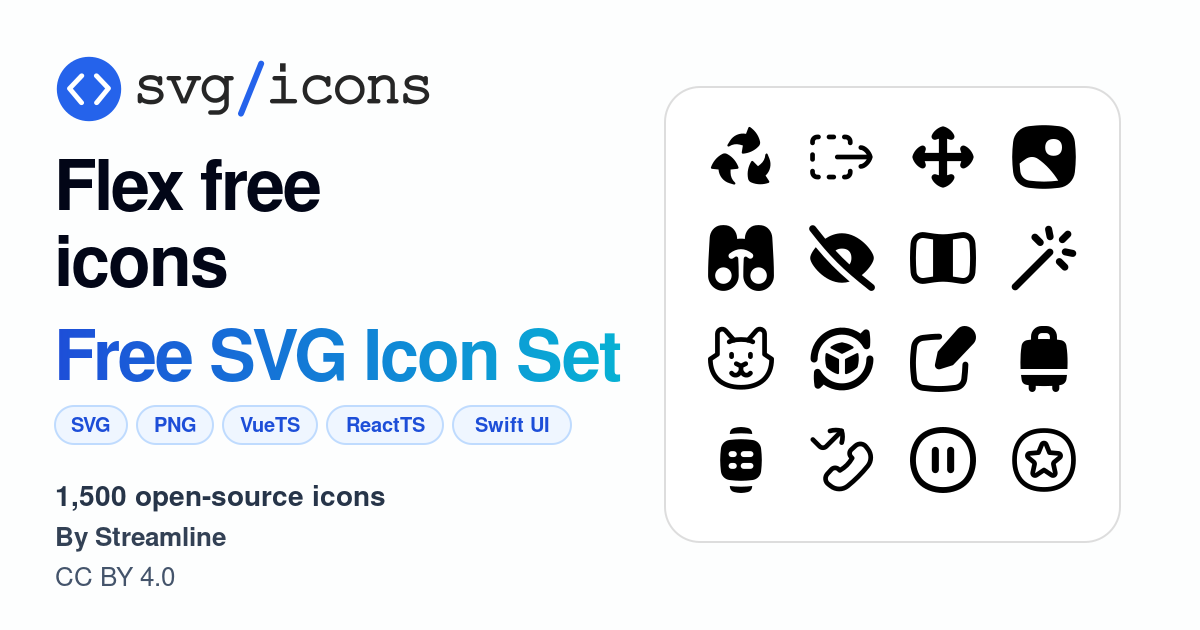 Svg/icons - Flex free icons Icon Set, 1500 free SVG icons
