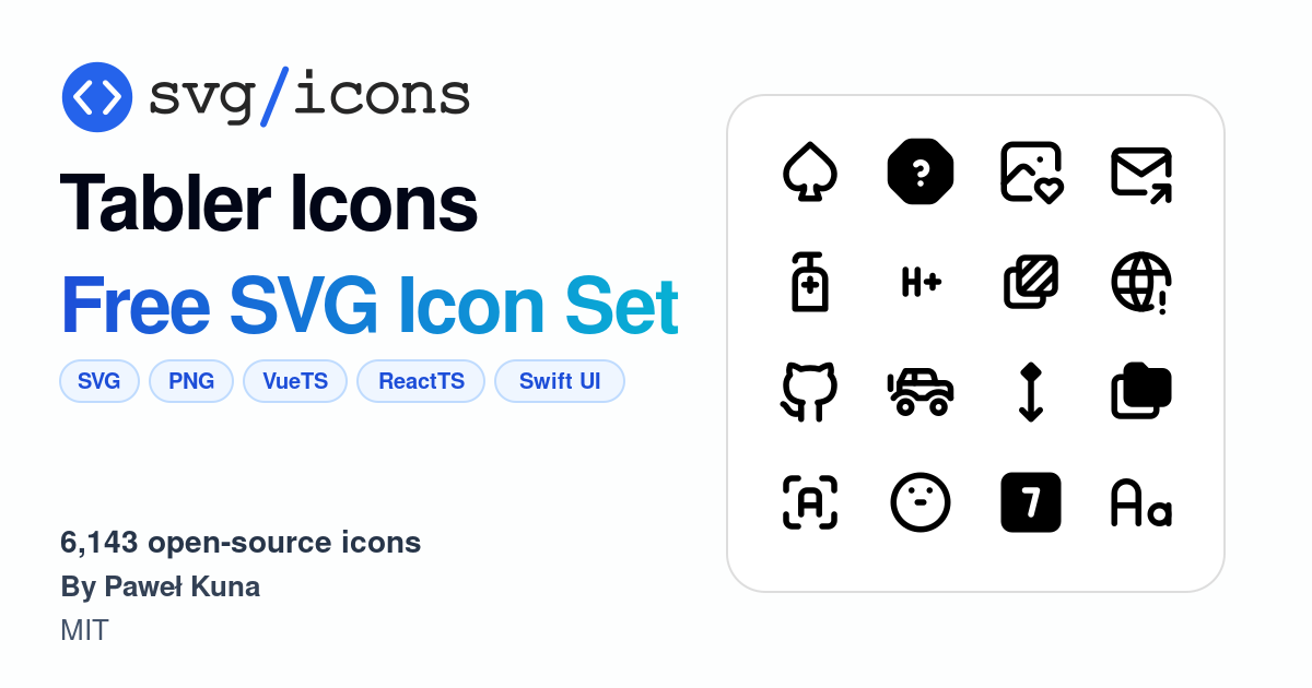 Svg/icons - Tabler Icons Icon Set, 6143 free SVG icons