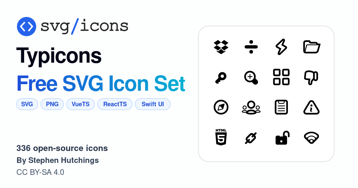 Svg/icons - Typicons Icon Set, 336 free SVG icons