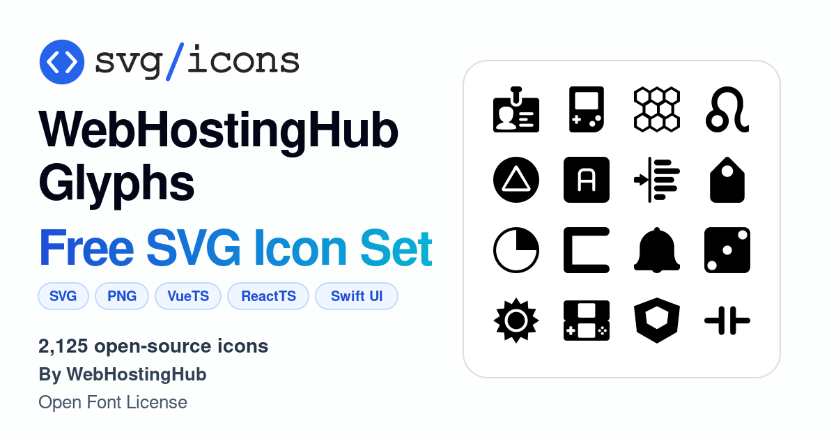 Svg/icons - WebHostingHub Glyphs Icon Set, 2125 free SVG icons