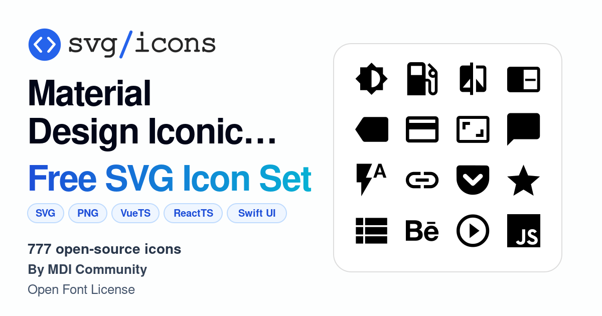 Svg/icons - Material Design Iconic Font Icon Set, 777 free SVG icons