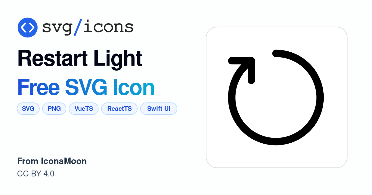 Restart-light SVG Icon - Free Restart-light PNG & SVG Download