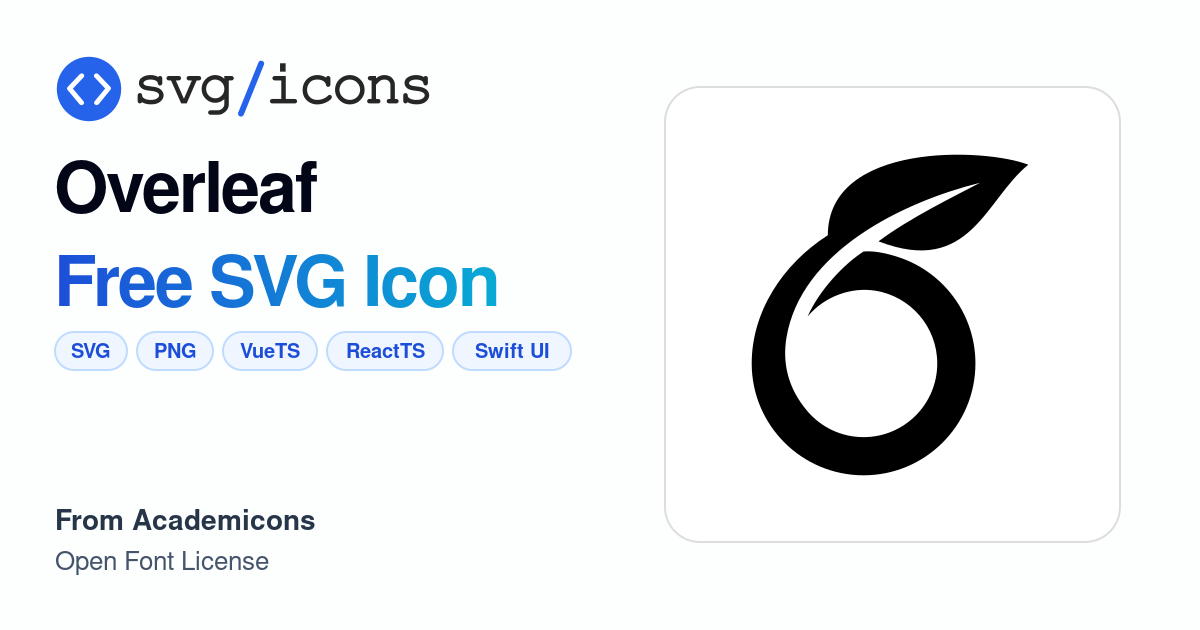 Overleaf SVG Icon - Free Overleaf PNG & SVG Download