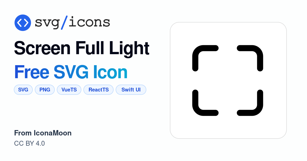 Screen-full-light SVG Icon - Free Screen-full-light PNG & SVG Download