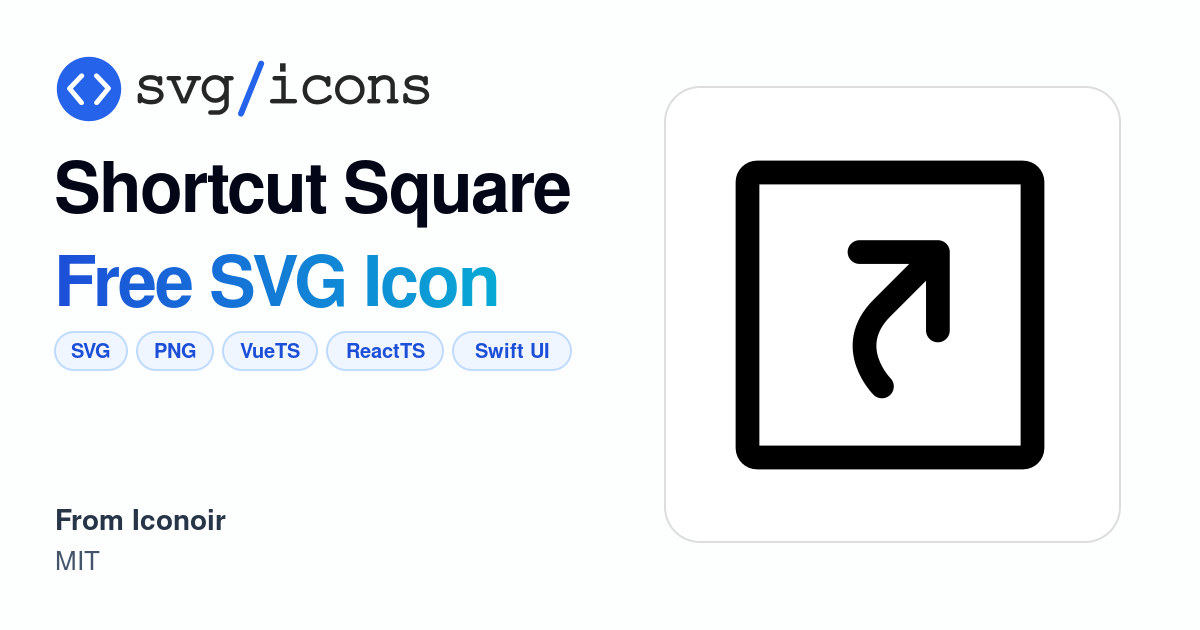 Shortcut-square SVG Icon - Free Shortcut-square PNG & SVG Download