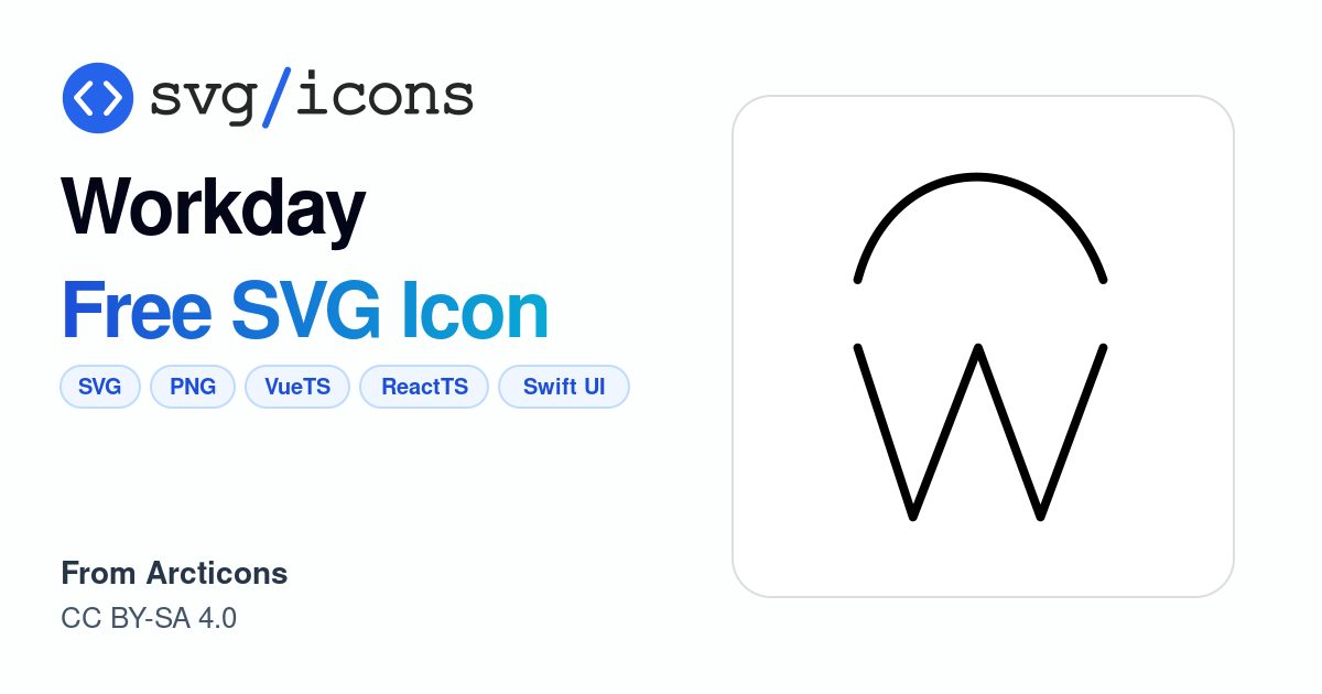 Workday SVG Icon - Free Workday PNG & SVG Download