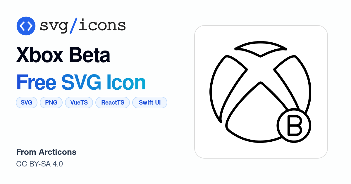 Xbox-beta SVG Icon - Free Xbox-beta PNG & SVG Download