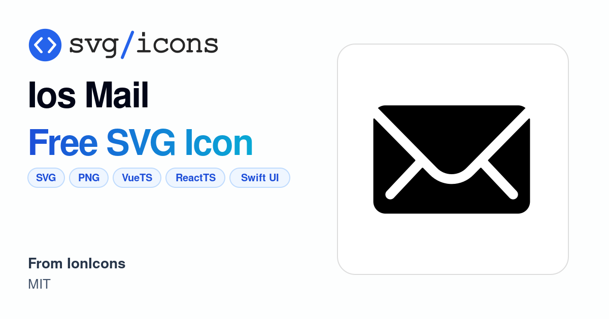 Ios-mail SVG Icon - Free Ios-mail PNG & SVG Download