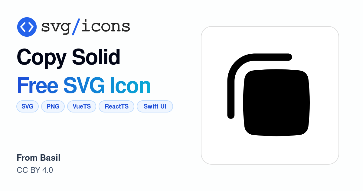 Copy-solid SVG Icon - Free Copy-solid PNG & SVG Download