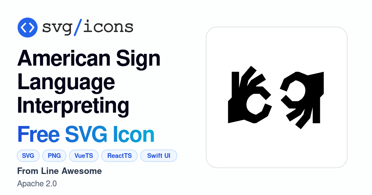 American-sign-language-interpreting SVG Icon - Free American-sign ...