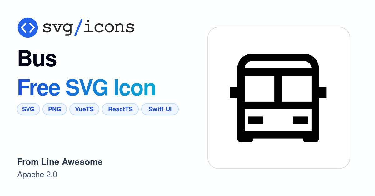 Bus SVG Icon - Free Bus PNG & SVG Download