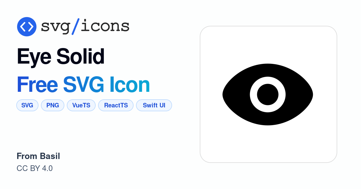 Eye-solid SVG Icon - Free Eye-solid PNG & SVG Download