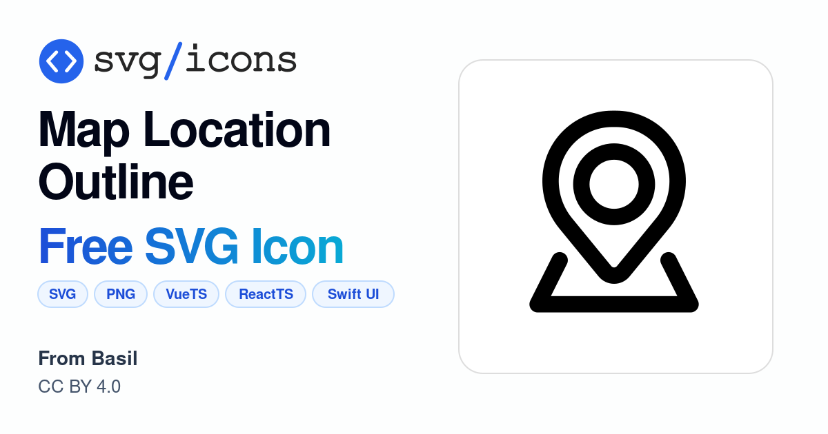 Map-location-outline SVG Icon - Free Map-location-outline PNG & SVG ...
