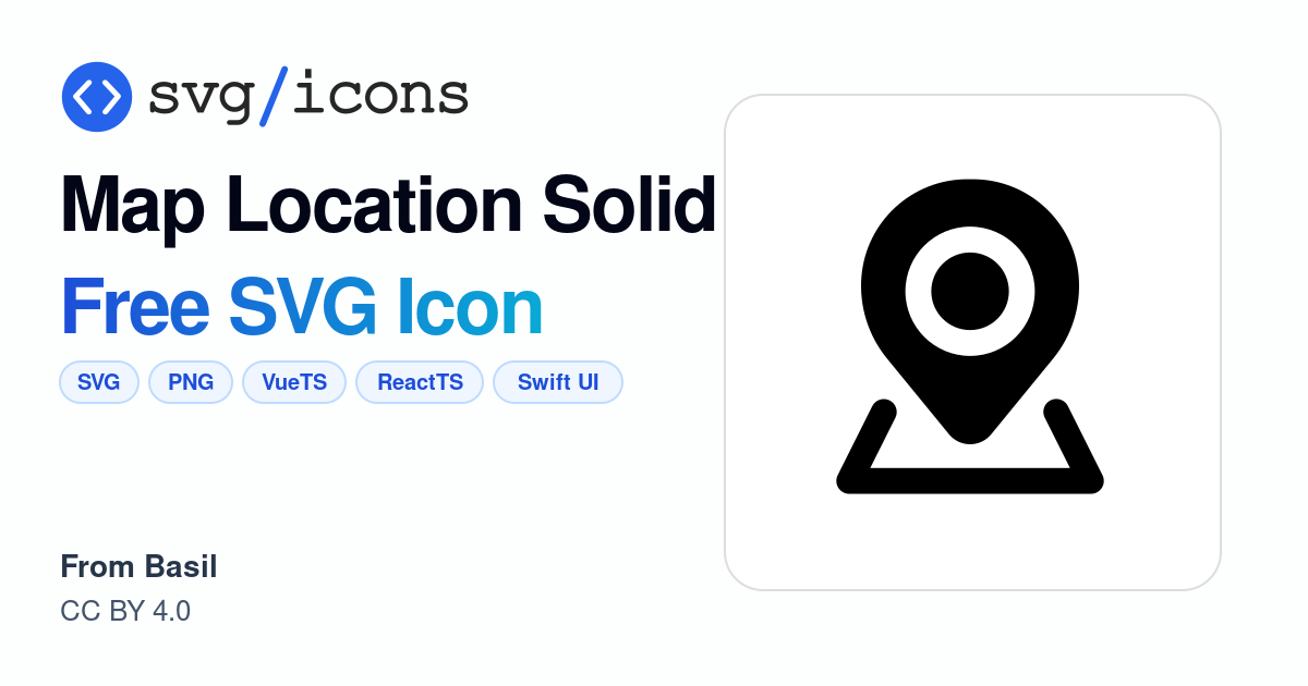 Map-location-solid SVG Icon - Free Map-location-solid PNG & SVG Download