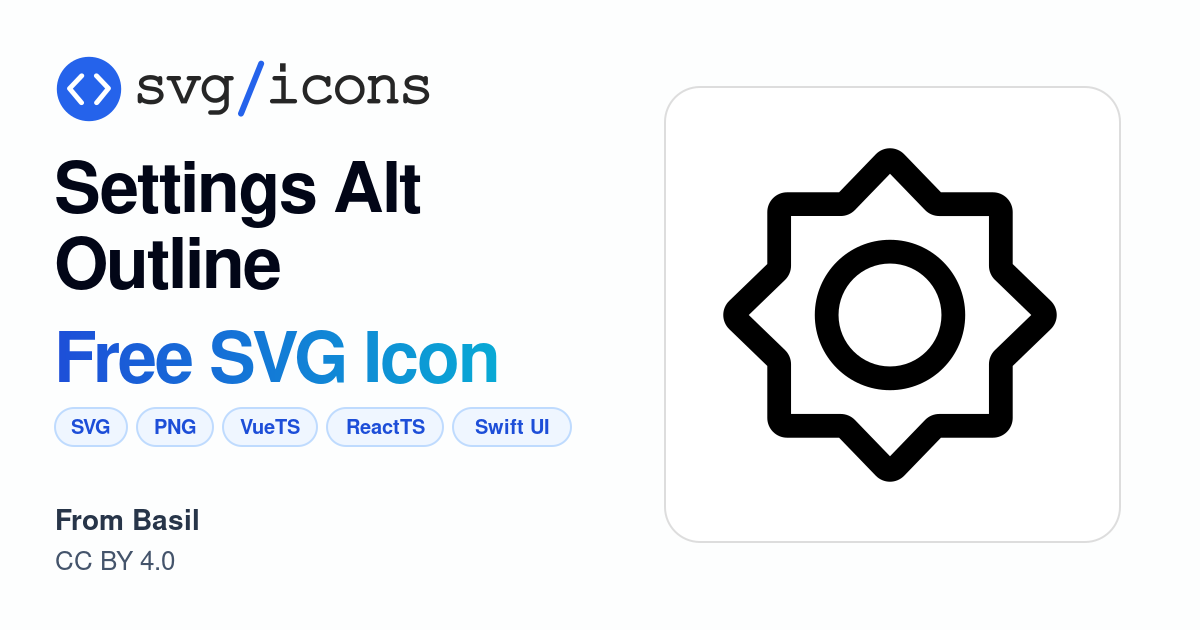 Settings-alt-outline SVG Icon - Free Settings-alt-outline PNG & SVG ...