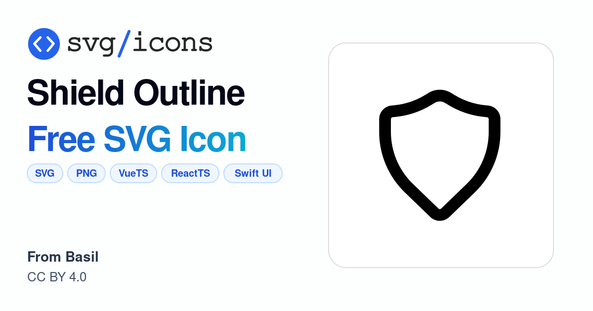 Shield-outline SVG Icon - Free Shield-outline PNG & SVG Download