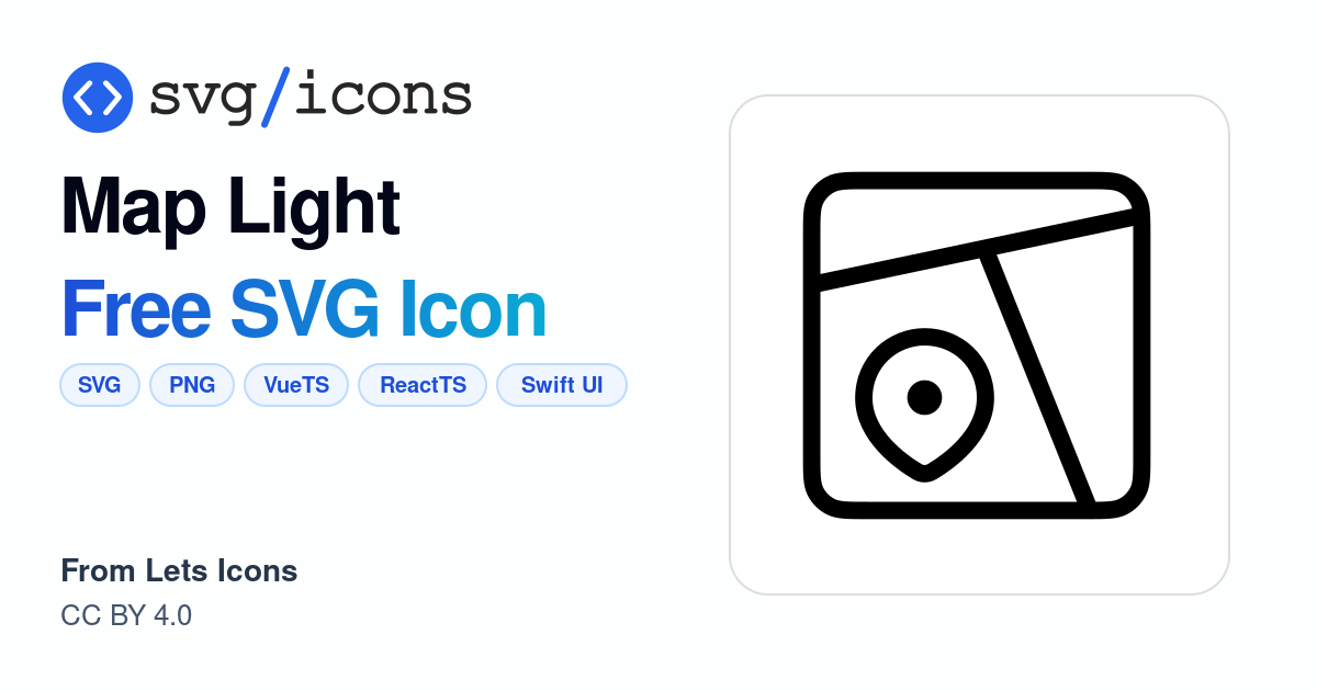 Map-light SVG Icon - Free Map-light PNG & SVG Download