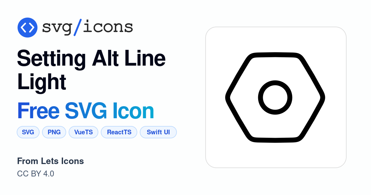 Setting-alt-line-light SVG Icon - Free Setting-alt-line-light PNG & SVG ...