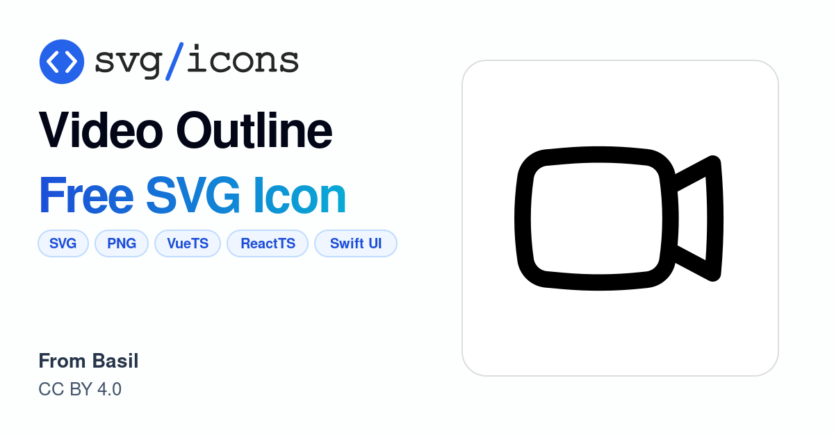 Video-outline SVG Icon - Free Video-outline PNG & SVG Download