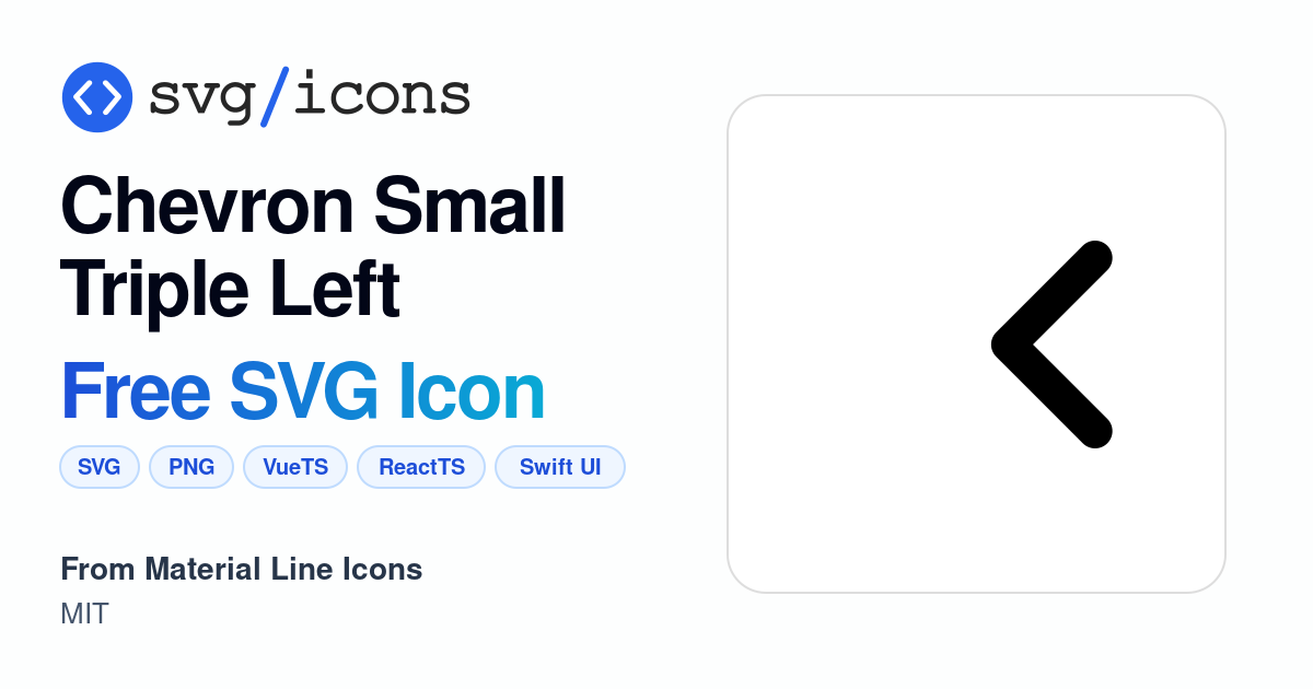 Chevron-small-triple-left SVG Icon - Free Chevron-small-triple-left PNG ...