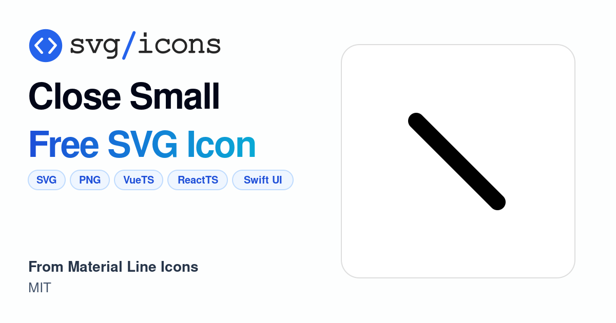Close-small SVG Icon - Free Close-small PNG & SVG Download