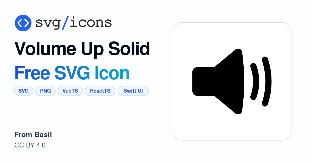 Volume-up-solid SVG Icon - Free Volume-up-solid PNG & SVG Download