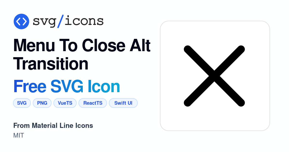 Menu-to-close-alt-transition SVG Icon - Free Menu-to-close-alt ...